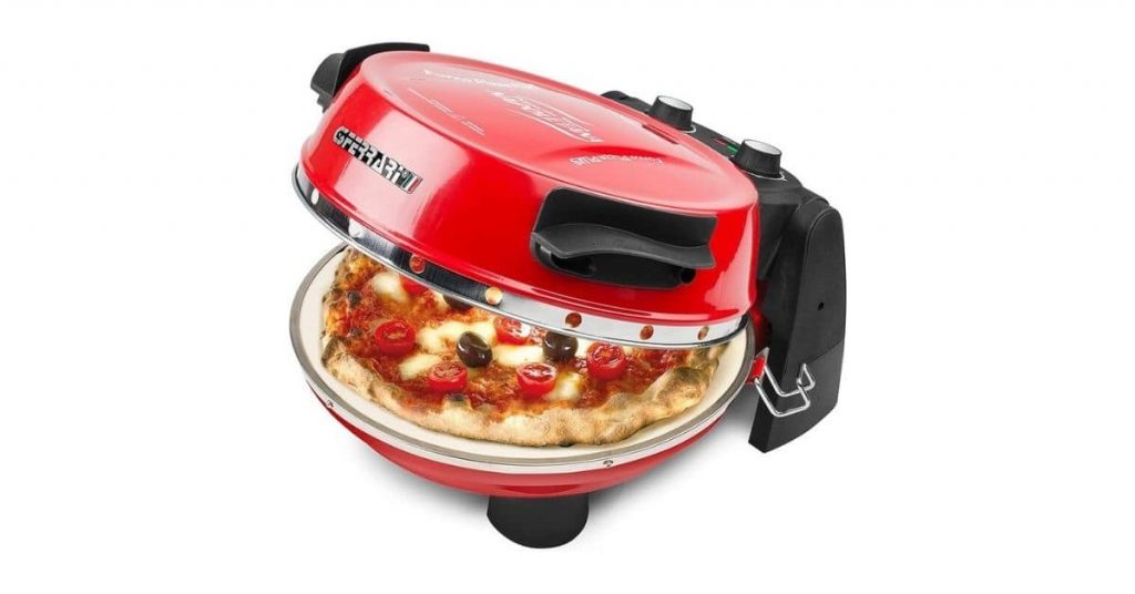 Forno Pizza DIAVOLA e CALIENTE con pietra refrattaria 400 gradi Resistenza circolare Forno P. 32 cm + Ricettario PIZZE SPICE 
