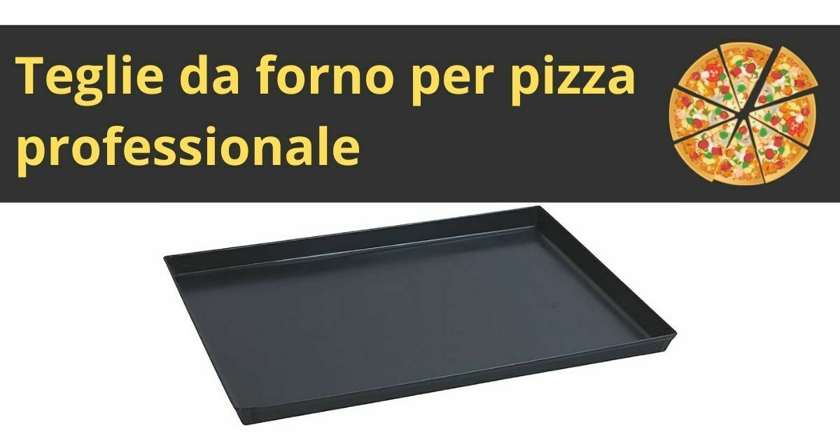 Emili Teglie  Teglia Forno 40 x 20 x 2 cm per Pizza Professionale 8/10 di Spessore Alta idratazione 2 Pezzi 
